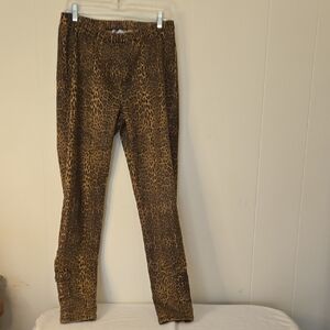 Diane Gilman Leopard Print Leggings